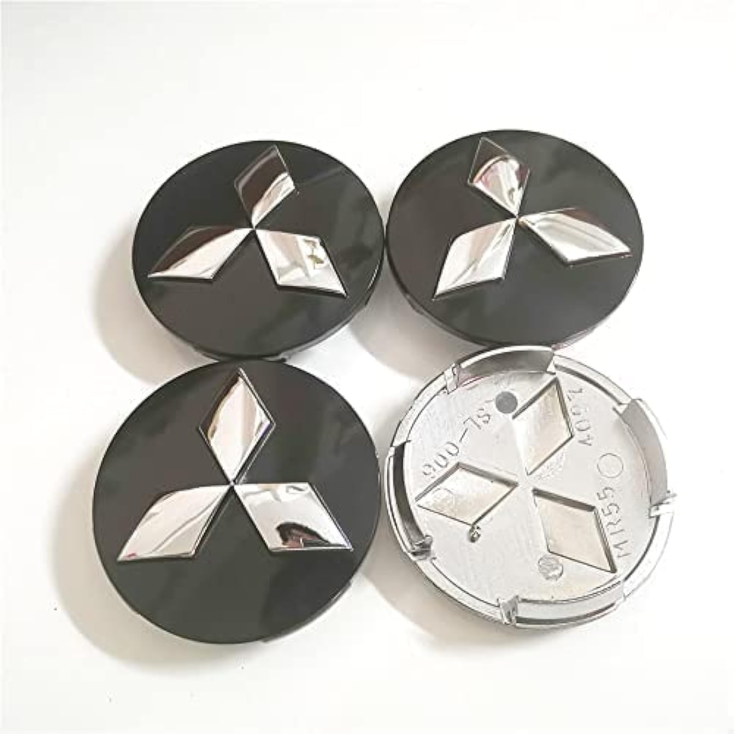 Car Hub Centre Caps for Mitsubishi Lancer EVO Pajero Eclipse Xpander Space Star Hub Cover, 4 Pcs Tire Rims Wheel Centre Covers, Waterproof DustProof Wear Resistant Anti Rust Decoration Hubcaps, 60mm