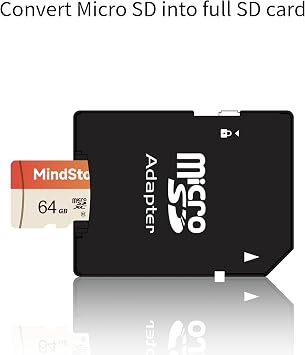 64GB Micro SDXC Memory Card, 90MB/s Read, U1, A1, with Adapter