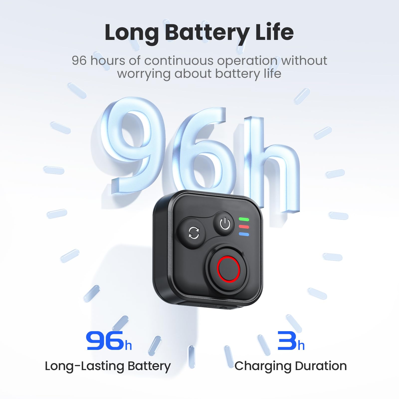 Bluetooth Fernbedienung für Insta360 X5/X4/X3/Ace Pro 2/Ace Pro/GO3S/GO3/GoPro Hero 13/12/11/IOS/Android Smartphone Kameras Zubehör 50m Reichweite Wasserdicht 96h Ausdauer Schnelles Laden BT5.1 Type-C
