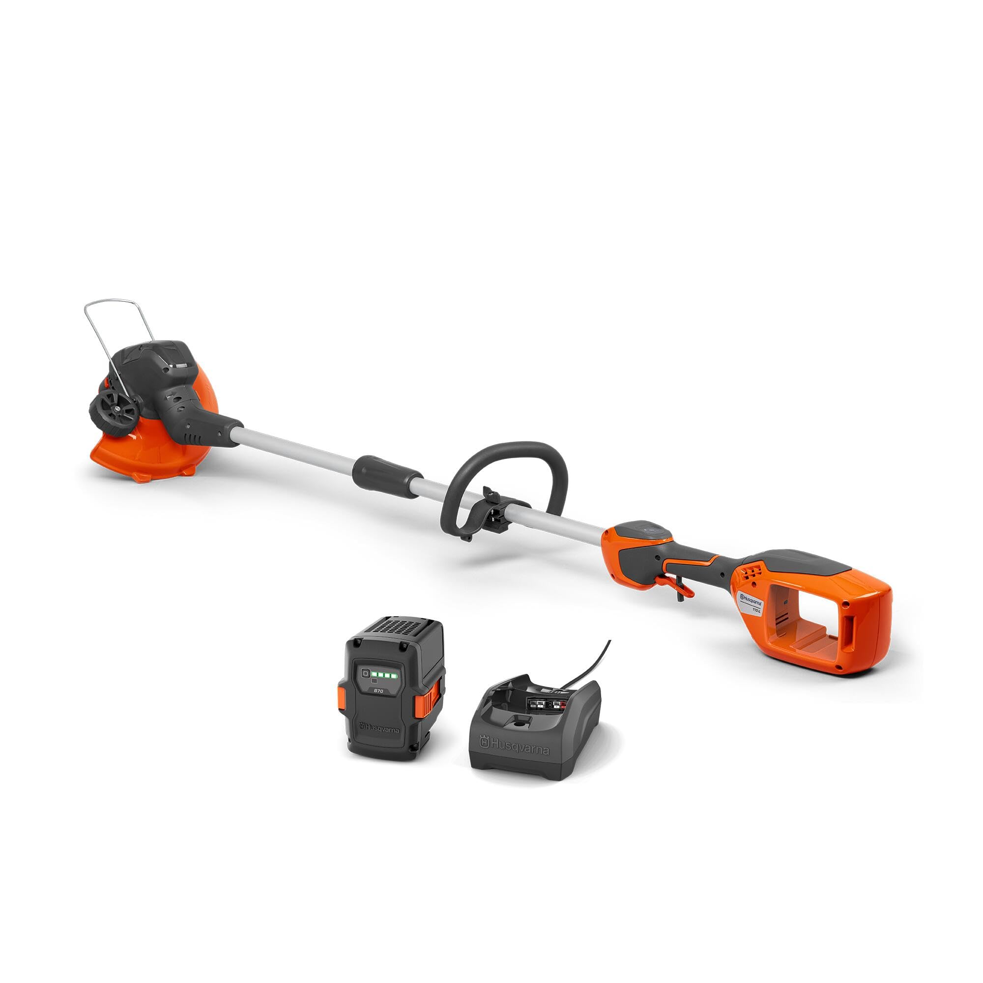 Husqvarna 110iL - Desbrozadora de césped con batería de 36 V, ligera, silenciosa y versátil, con modo de corte de bordes, soporte protector de plantas y compatibilidad con accesorios intercambiables