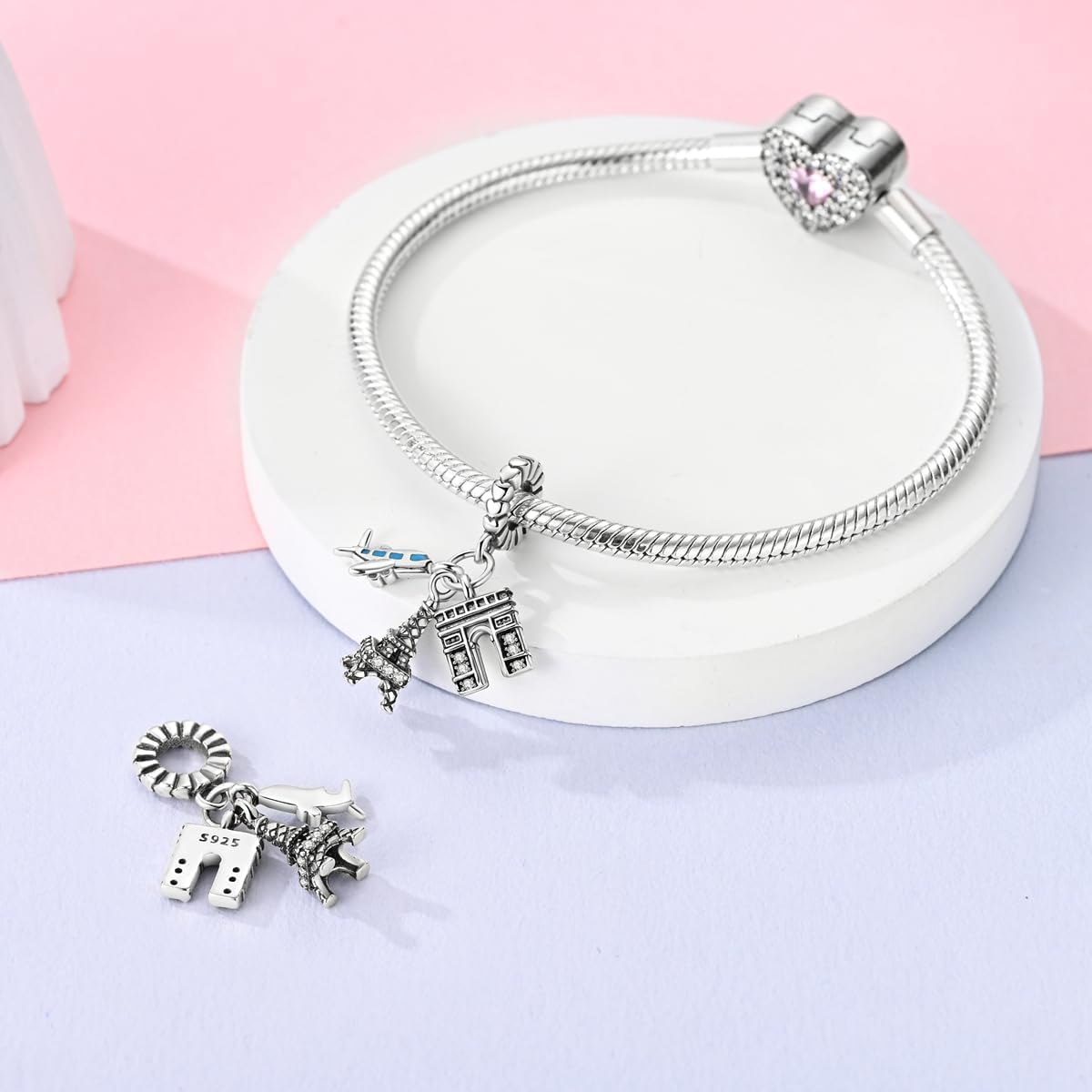 MULA 925 Sterling Silver Charms for Bracelets and Necklaces Handbag Dangle Pendants Beads Cute Cat Turtle Charms Jewelry for Women - Image 2