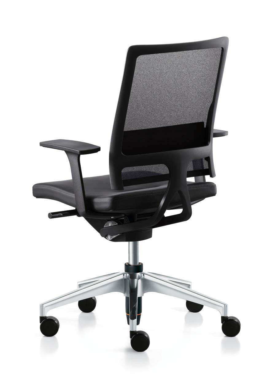Sedus Open Mind um-100 Mesh Backrest, Black Leather Cover, Office 
