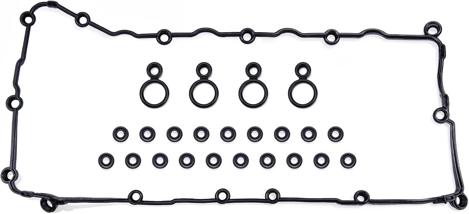 Sorello Engine Valve Cover Gasket Set Fit for Chrysler 200 for Dodge Dart for Fiat 500X for Jeep Renegade Cherokee Compass for Ram ProMaster City for 2.4L L4 Engine - Replace VS50906R 5047440AC