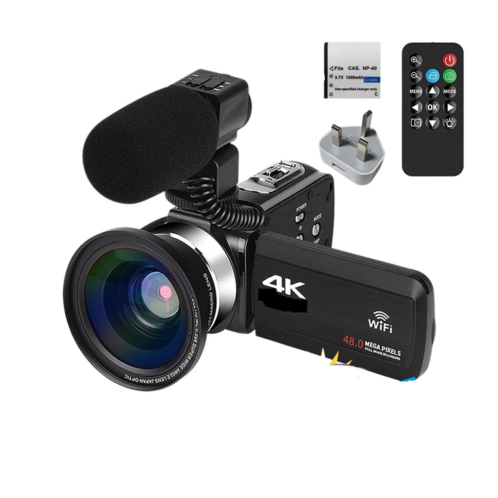 Amazon.co.jp: デジタル ビデオカメラ ビデオ カムコーダー 4K 48MP