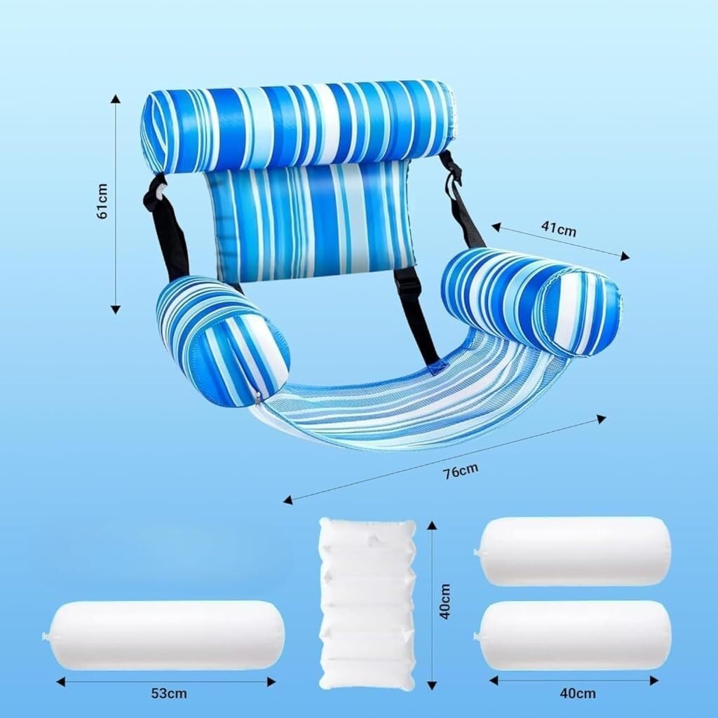 X2 Hamaca Flotante Piscina Hamaca de Piscina Hinchable Resistente para Adultos Perfecto para Fiestas, Verano, Mar, Lago y Momentos de Relajación en el Agua.