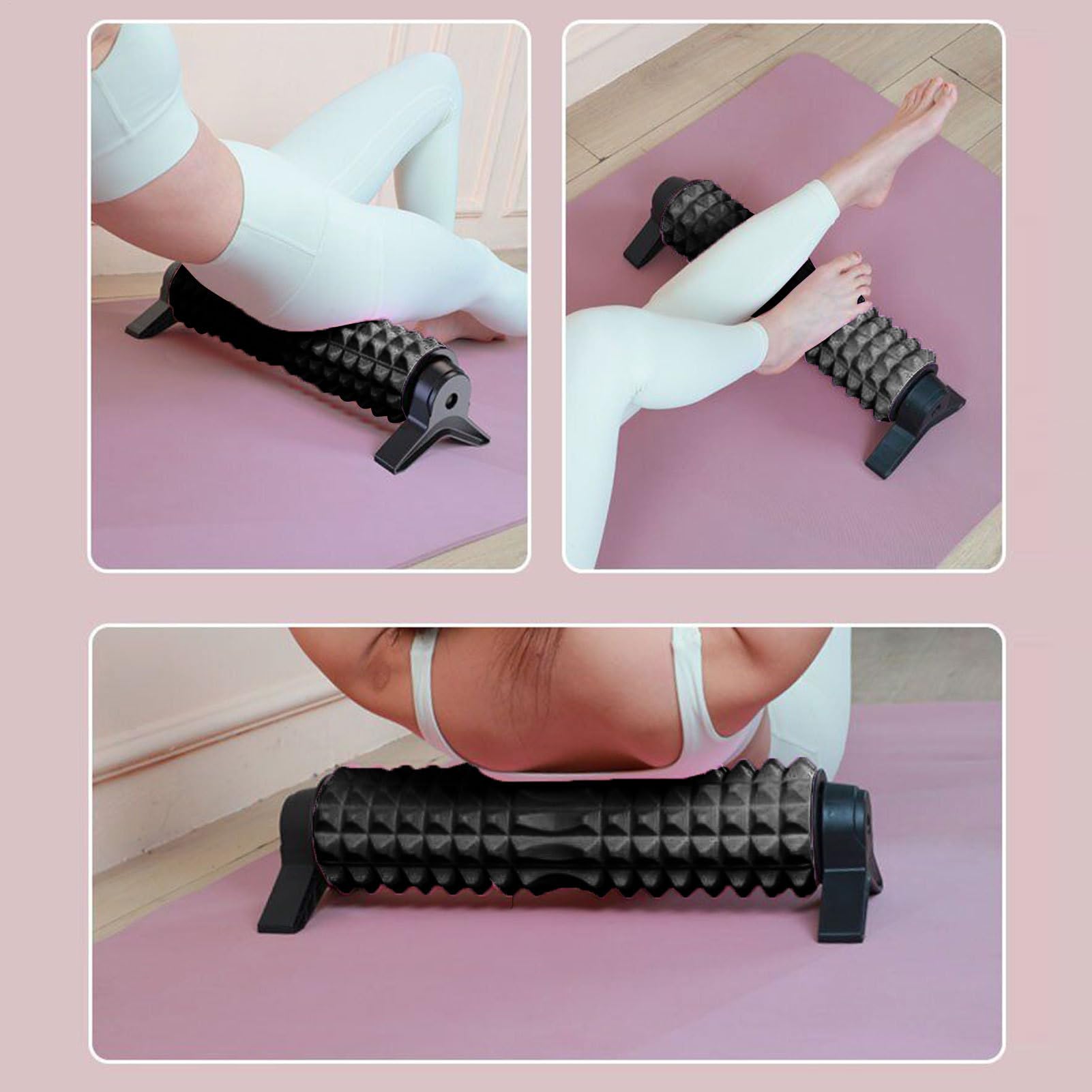 Yoga Roller Faszienrolle Runde Massage Rolle Für Faszien | Muskelmassageroller Und Yogasäule Für Männer Frauen Home Gym Training Pilates Regeneration Nacken Rücken Beine Fußsohlen