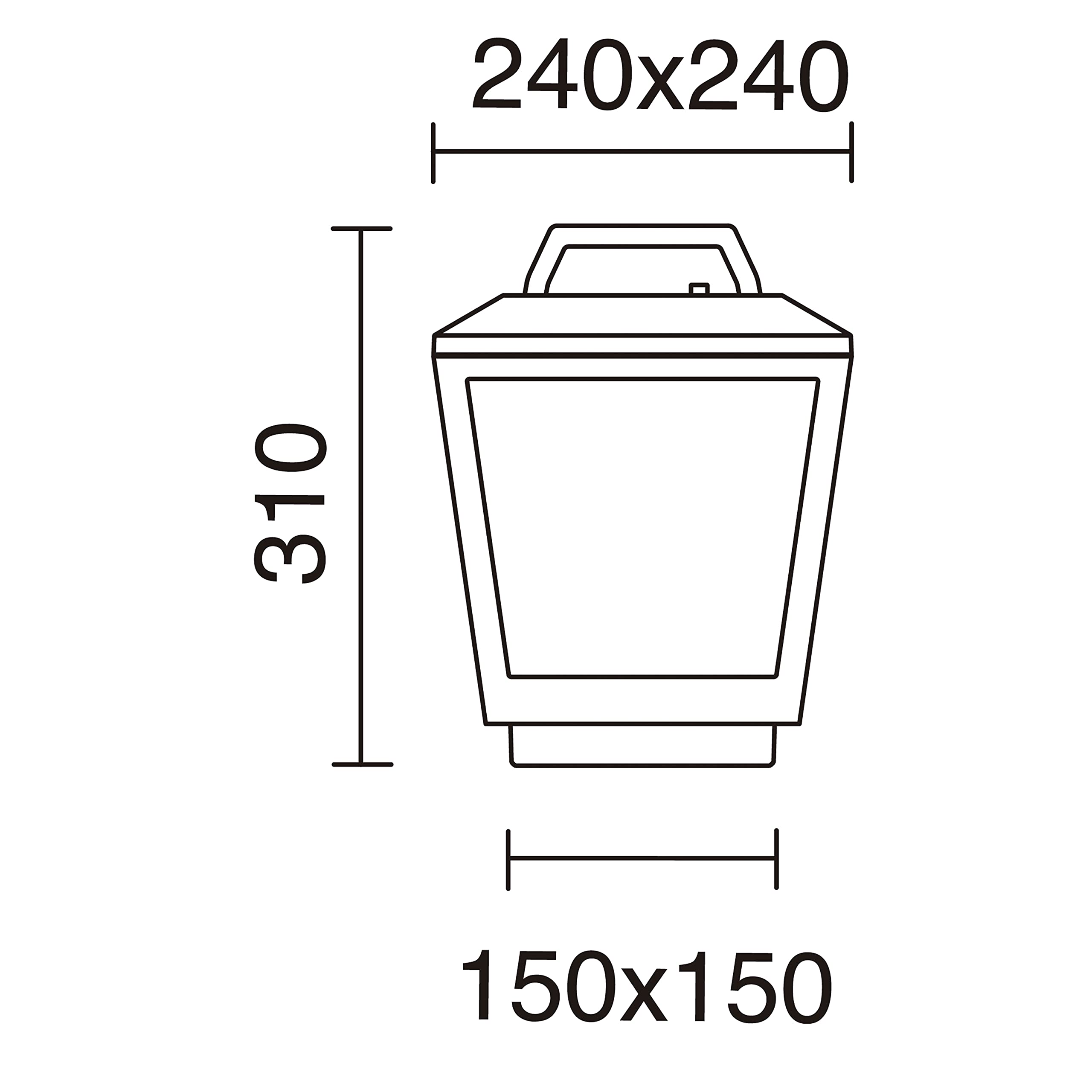 Lámpara Baliza Sobremuro BLED Antracita LED SMD Portátil Recargable con IP54 para Exterior, Terrazas, Porches y Jardín | IP65, Ideal para Exterior, Para Terrazas, Porches o Jardín, Sobremesa