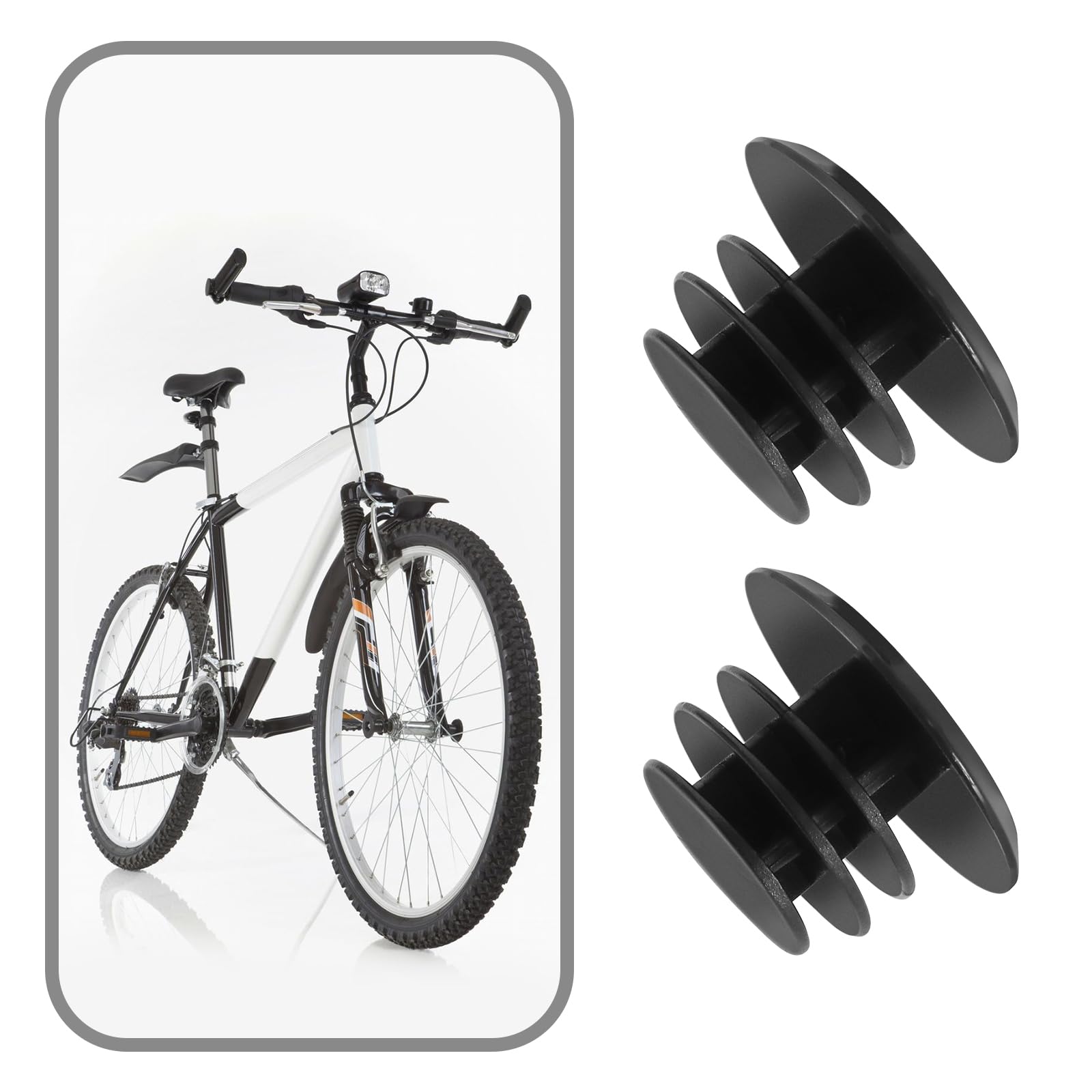 Tappi Manubrio Mtb Bouchons D'Extrémité De Guidon Vélo - Lot De 10 - Résine Noire Pour VTT, Route, BMX Protections Guidon BMX