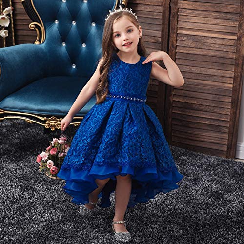 HIHCBF Flower Girls High Low Lace Dress Princess Wedding Pageant Birthday Christmas Party Formal Evening Dance Ball Gown2