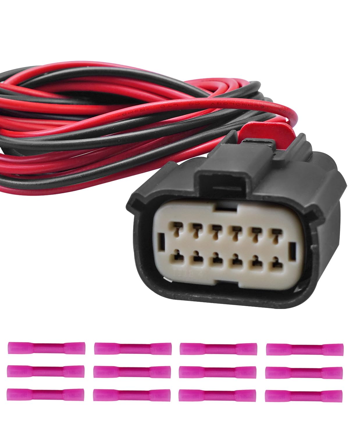 12Pin Headlights Connector Pigtail Harness Fit for Buick Envision Cadillac ATS Chevy Camaro Equinox Malib Silverado Dodge Charger Replace 23236365 23236366 22936967 23103880 23119392 22981477