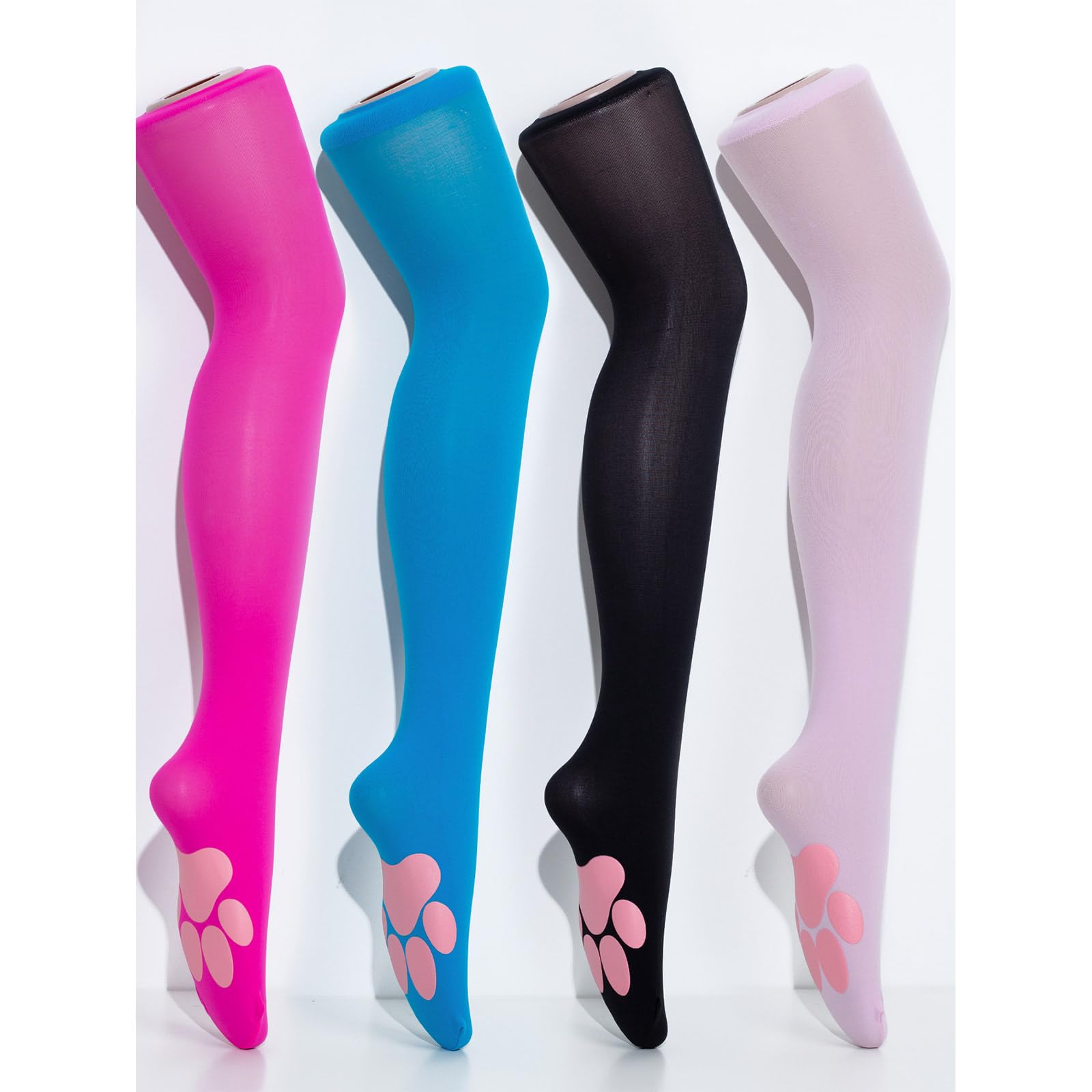 REDYY Cute Cat Paw Thigh High Stockings Lolitas Over Knee Stockings Pink Kitten Claw Stockings Cat Cosplay Costume Gifts: Pink