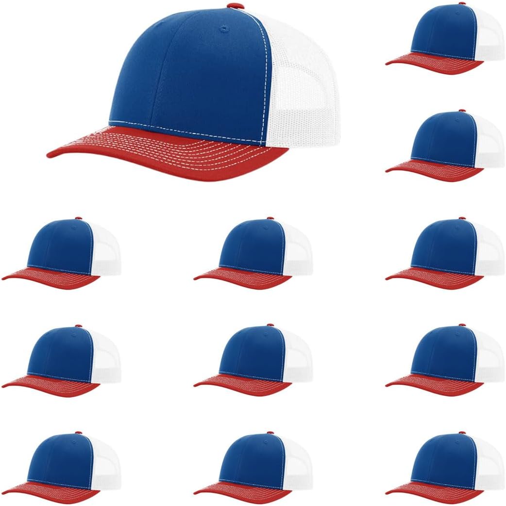 Richardson 112 Classic Six-Panel Adjustable Snapback Trucker Cap | Bulk Packs Available
