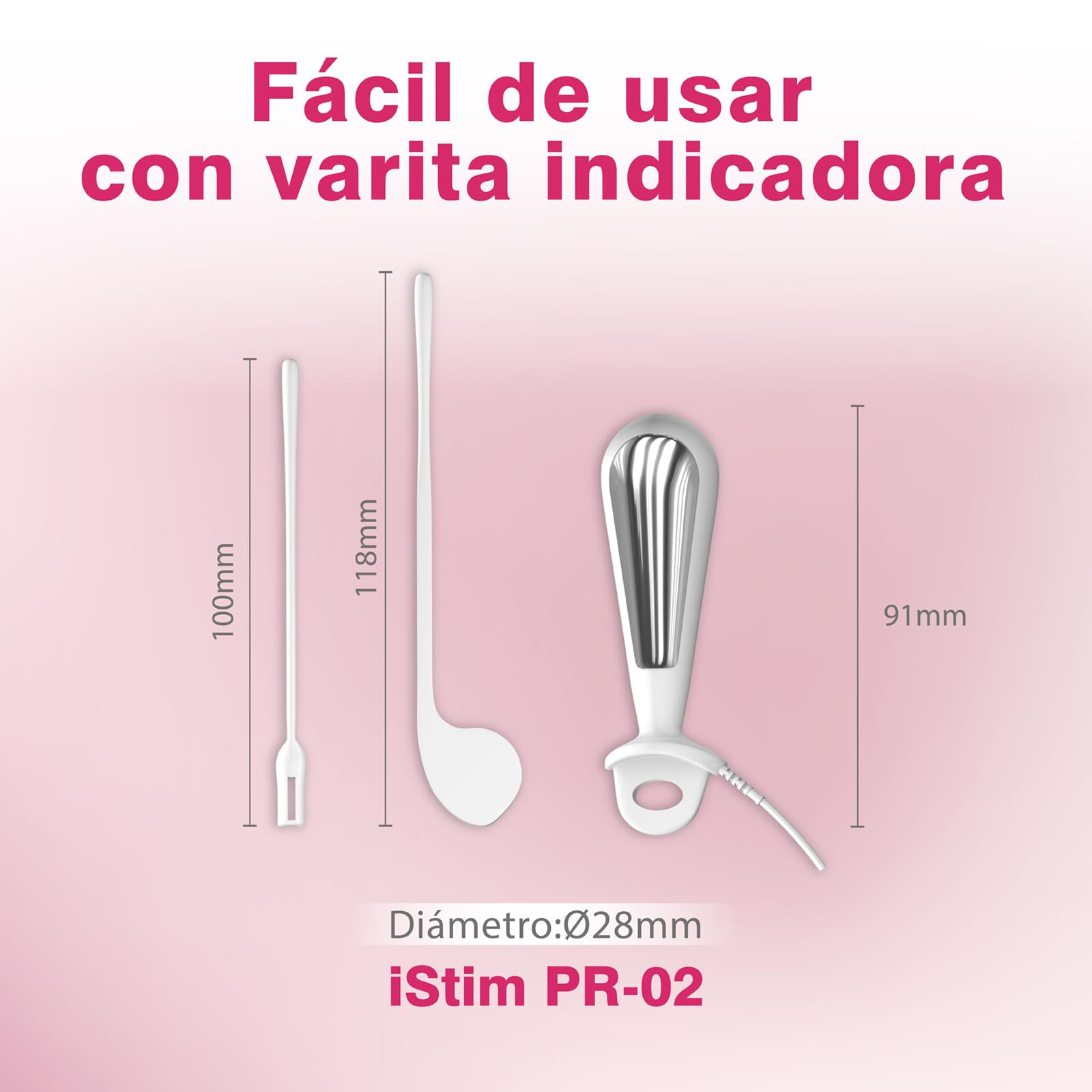 iSTIM Estimulador de incontinencia V2 Kegel Ejercitador con sonda para control de vejiga y suelo pélvico para mujeres EMS