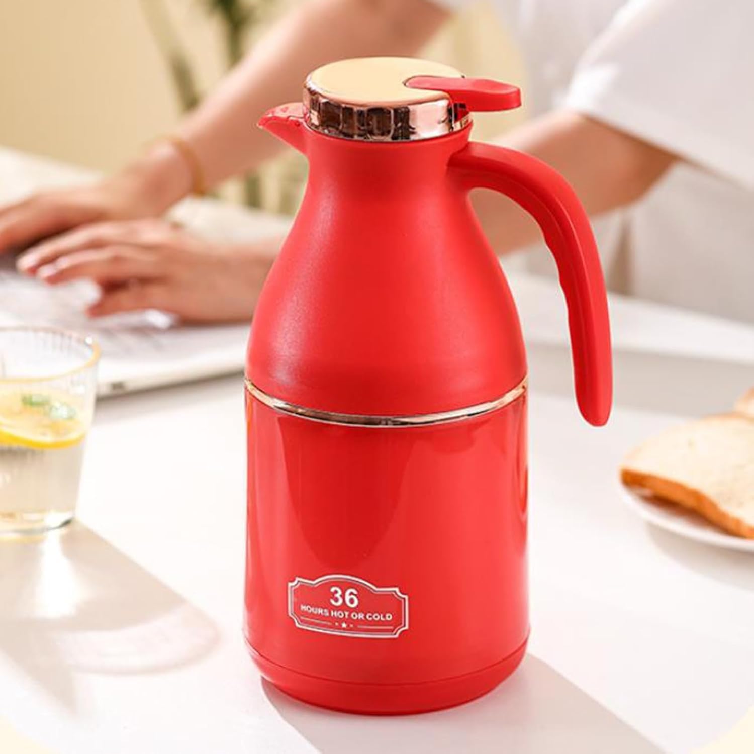 Carafe à café isotherme double paroi haute qualité en plastique sain sans BPA pour table