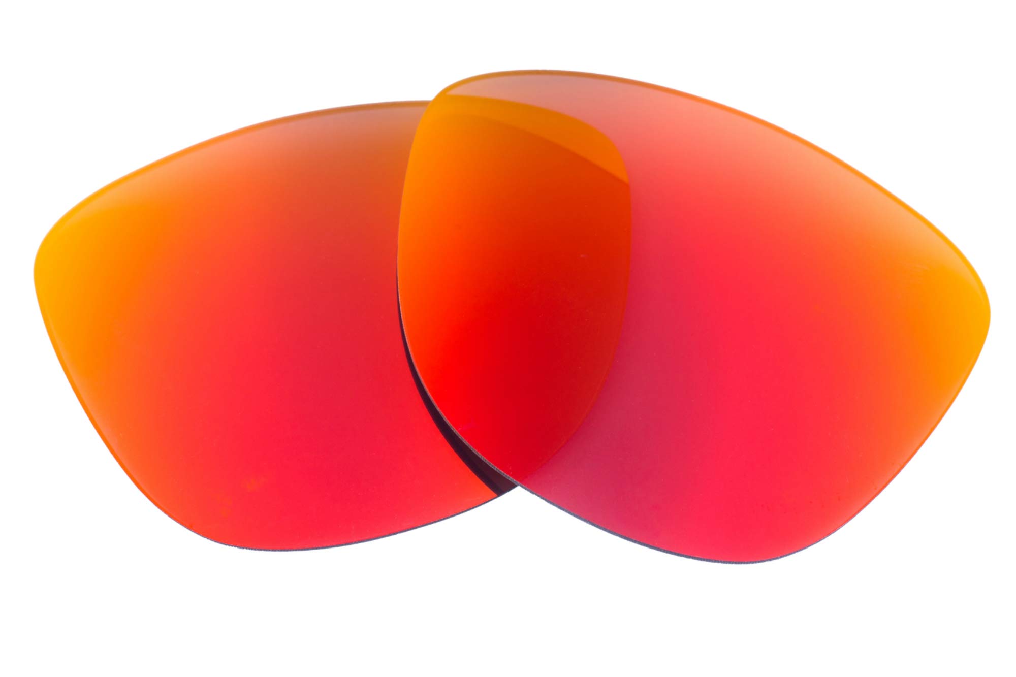 LenzFlipReplacement Lens for Oakley FROGSKINS Sunglass- Gray Polarized with Red Mirror Lenses