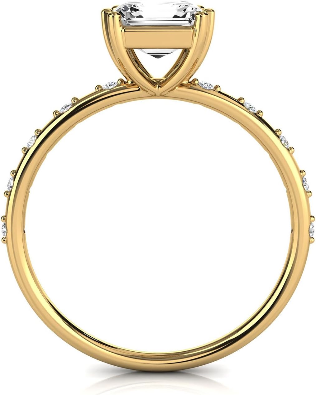 1 CT Moissanite Engagement Ring Colorless VVS1 925 Sterling Silver & 10K 14K 18K Solid Gold Tinah Minimalist Earthy Organic Moissanite Ring Christmas Gift For Her