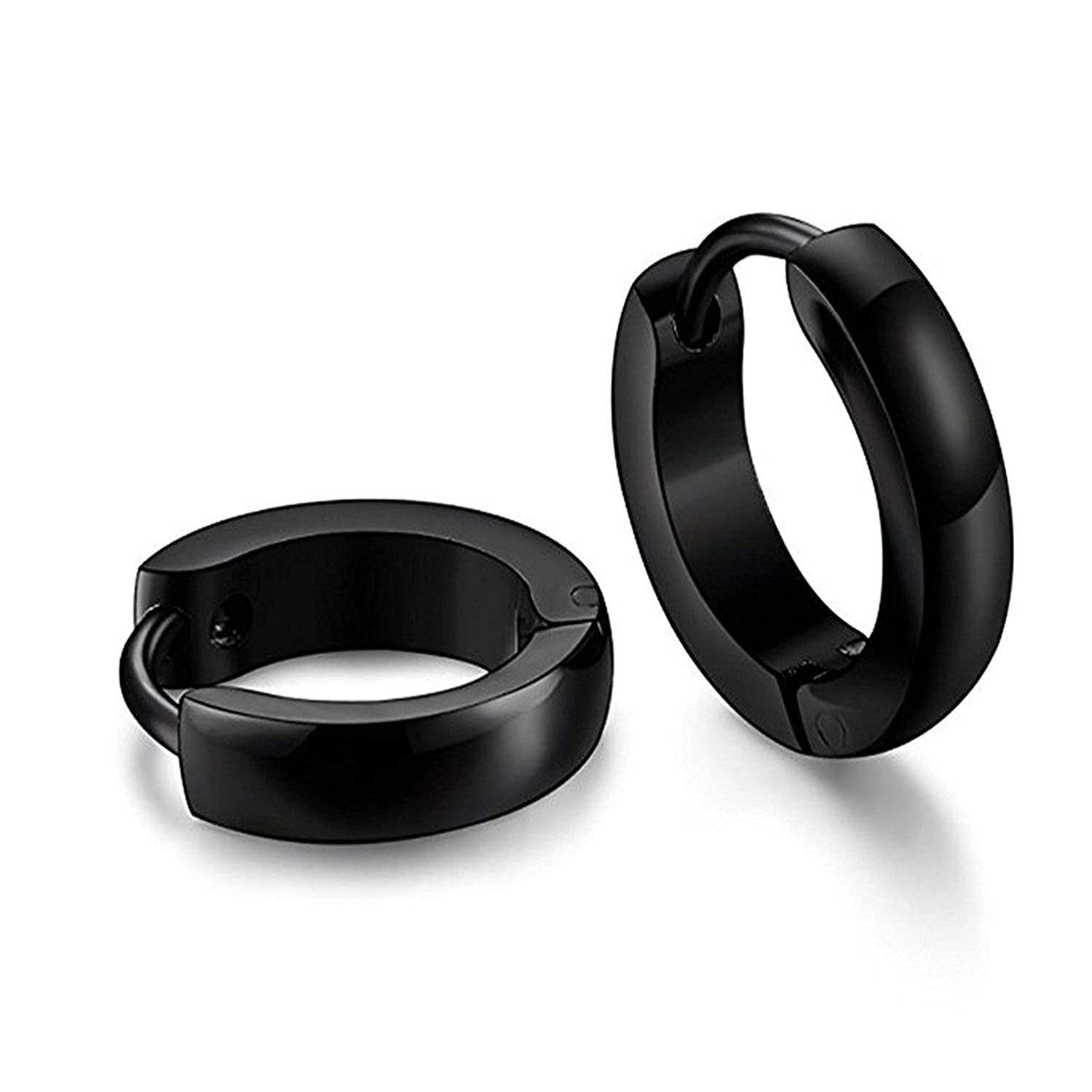 NIMZ Mens Jewellery Valentine Black Stud Bali Hoop earrings for men/Ear rings Combo For Men/Gents/Boys/unisex Non-Piercing Ear mens jewellery Cubic Zirconia Copper, Brass Hoop Earring (B08W33GK1W) Amazon Price History, Amazon Price Tracker
