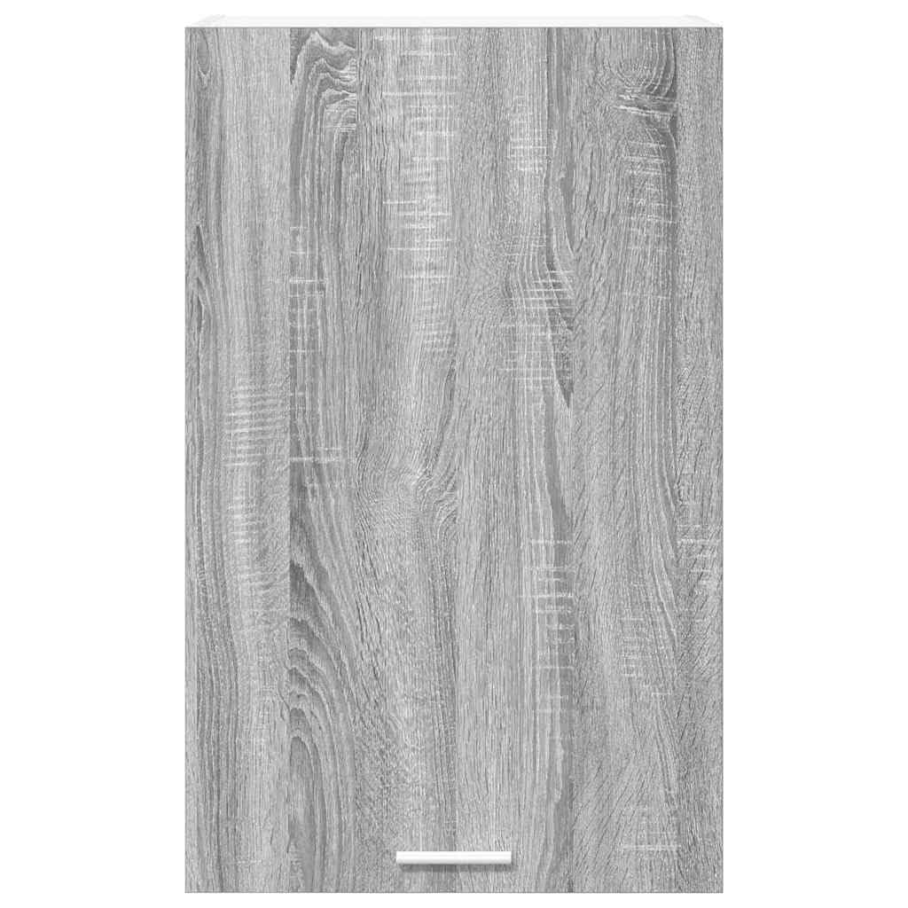 Mobile da cucina sospeso, grigio Sonoma, bianco, 50 x 31 x 80 cm