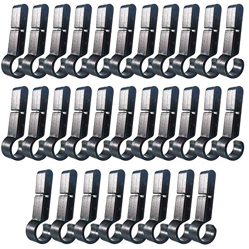Qndanoan Helmet Clips for Head Light Lamp Hard Hat Light Clips,Hardhat Accessory,Easily Mount Hook for Helmet,Cap Strap 100 Pcs