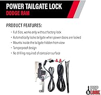 Vista 3 de Pop & Lock PL8340 Cerradura de portón trasero eléctrico para modelos Dodge Ram 1500, 2500 y 3500