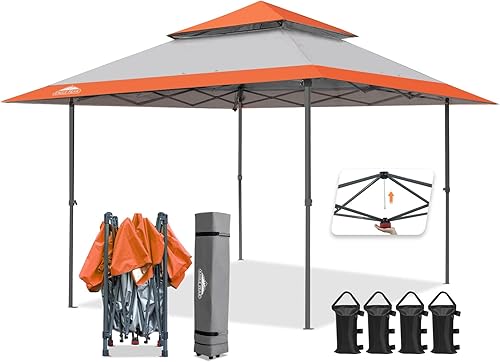 Miniatura 10 de EAGLE PEAK Carpa Desplegable de Patas Rectas de 13 x 13 pies, Toldo Instantáneo para Exteriores, Fácil Configuración de Una Sola Persona, Refugio
