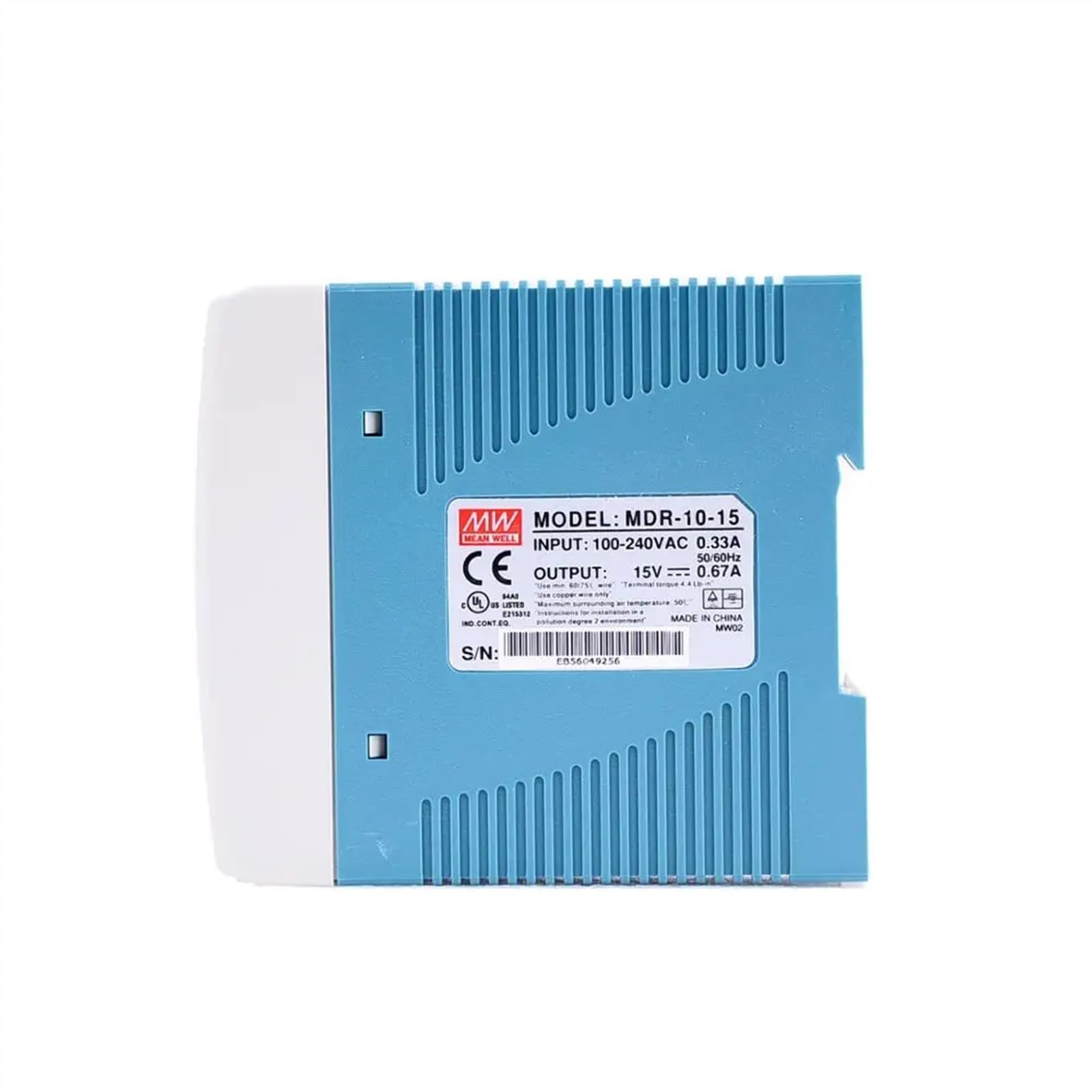 MDR-10-15 DC 15V 0.67A 10W Fuente de alimentación Industrial de Carril DIN de Salida única