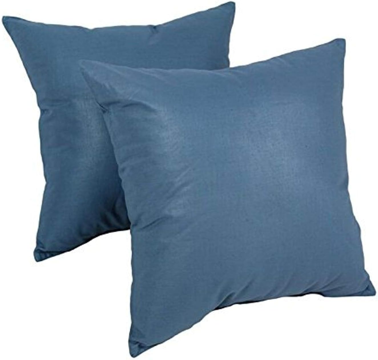 Blazing Needles Square Knife-Edge Chintz Throw Pillow, 20", Royal Blue 2 Count
