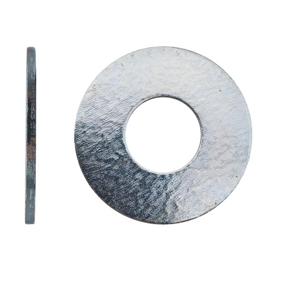 4 Abdeckungen mit 100 Unterlegscheiben M6,4 x 25 x 1,5 mm – NFE 25513 – weiß verzinkt D-Work