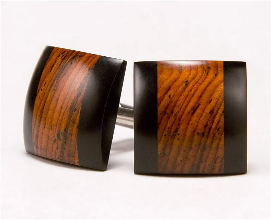 Wood Cufflinks Cocobolo & Ebony