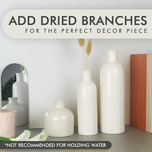 Miniatura 5 de Jarrones de cerámica para decoración del hogar jarrones blancos para decoración decoración moderna del hogar jarrones para decoración jarrones de