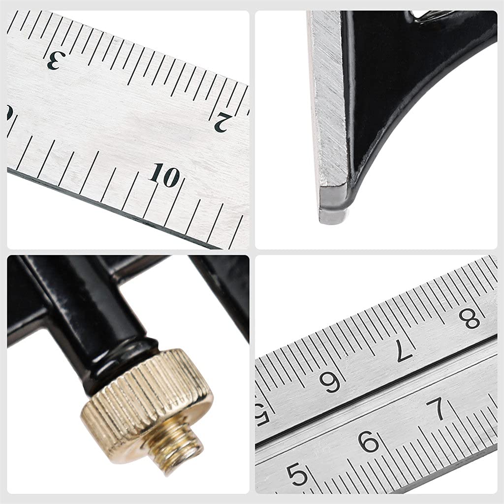 HBJWOV 3 In1 Adjustable Ruler Multi Combination Square Angle Finder Protractor 300mm Measuring Set Tools Universal Ruler