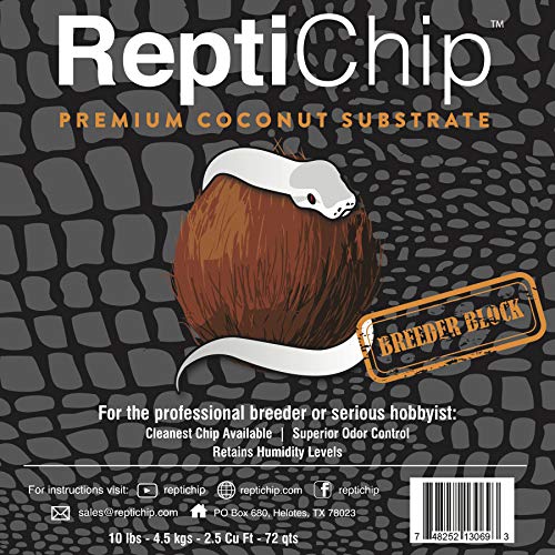 ReptiChip Compressed Coconut Chip Substrate for Reptiles 72 Quart Coco Chips Brick Bedding (1 Breeder Block) - Image 6