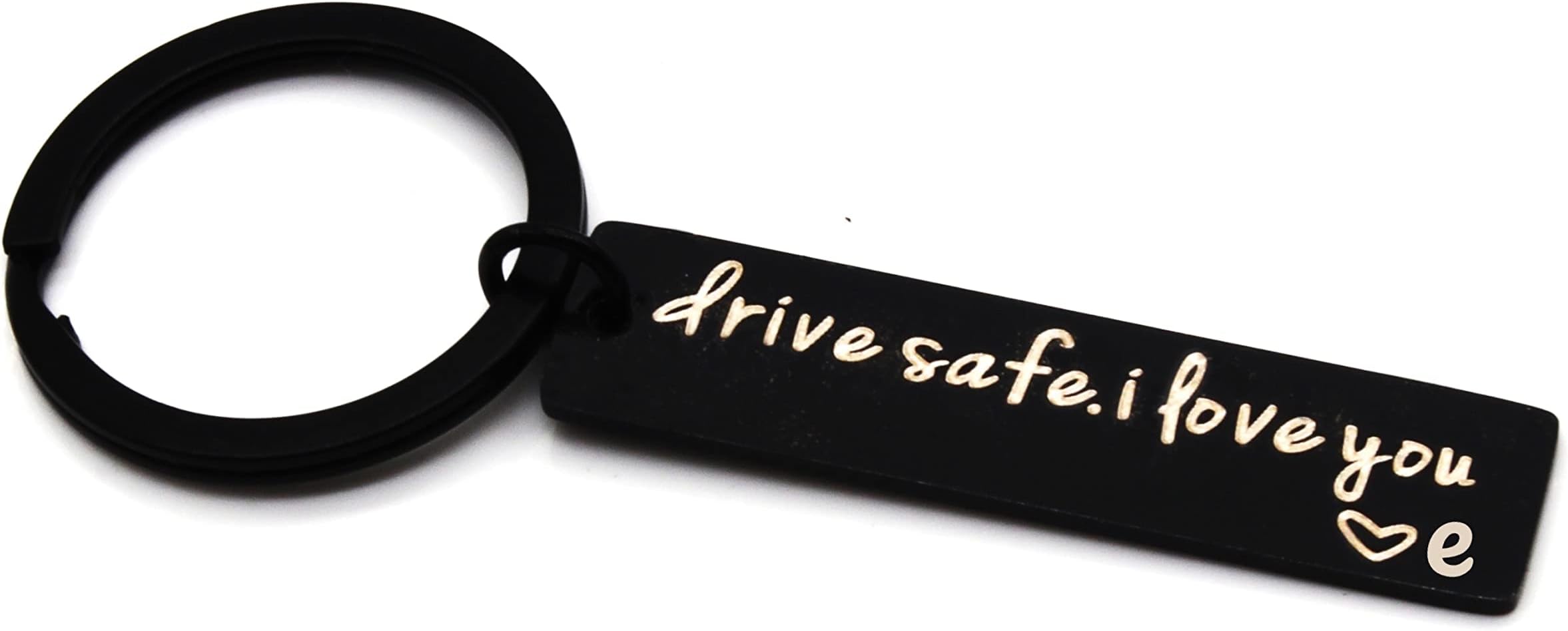 Drive Safe Keychain, Drive Safe I Love You Customized Key Chain for Men Women - Keychain Alphabet E