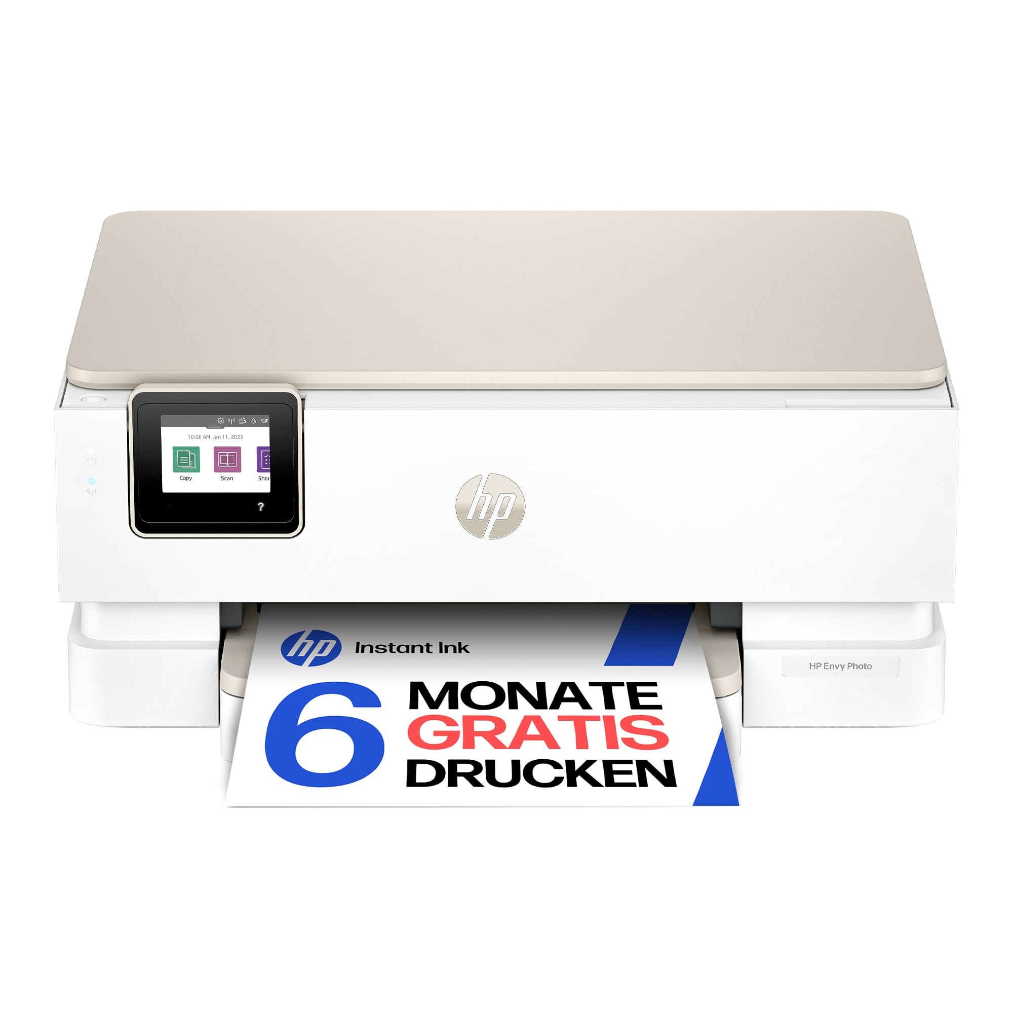 HP Envy Photo 7930 Multifunktionsdrucker, Tintenstrahldrucker, 6 Monate gratis drucken Instant Ink inklusive, Drucken, Scannen, Kopieren, Fotodruck, ADF, DIN A4, WiFi, USB