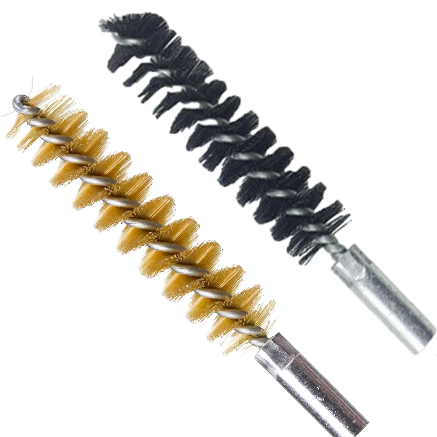 VicBre 2 Set spazzole per la Pulizia delle Armi per Pistola Calibro 9 mm Kit di Pulizia della Pistola Spazzola in Nylon Bronzo
