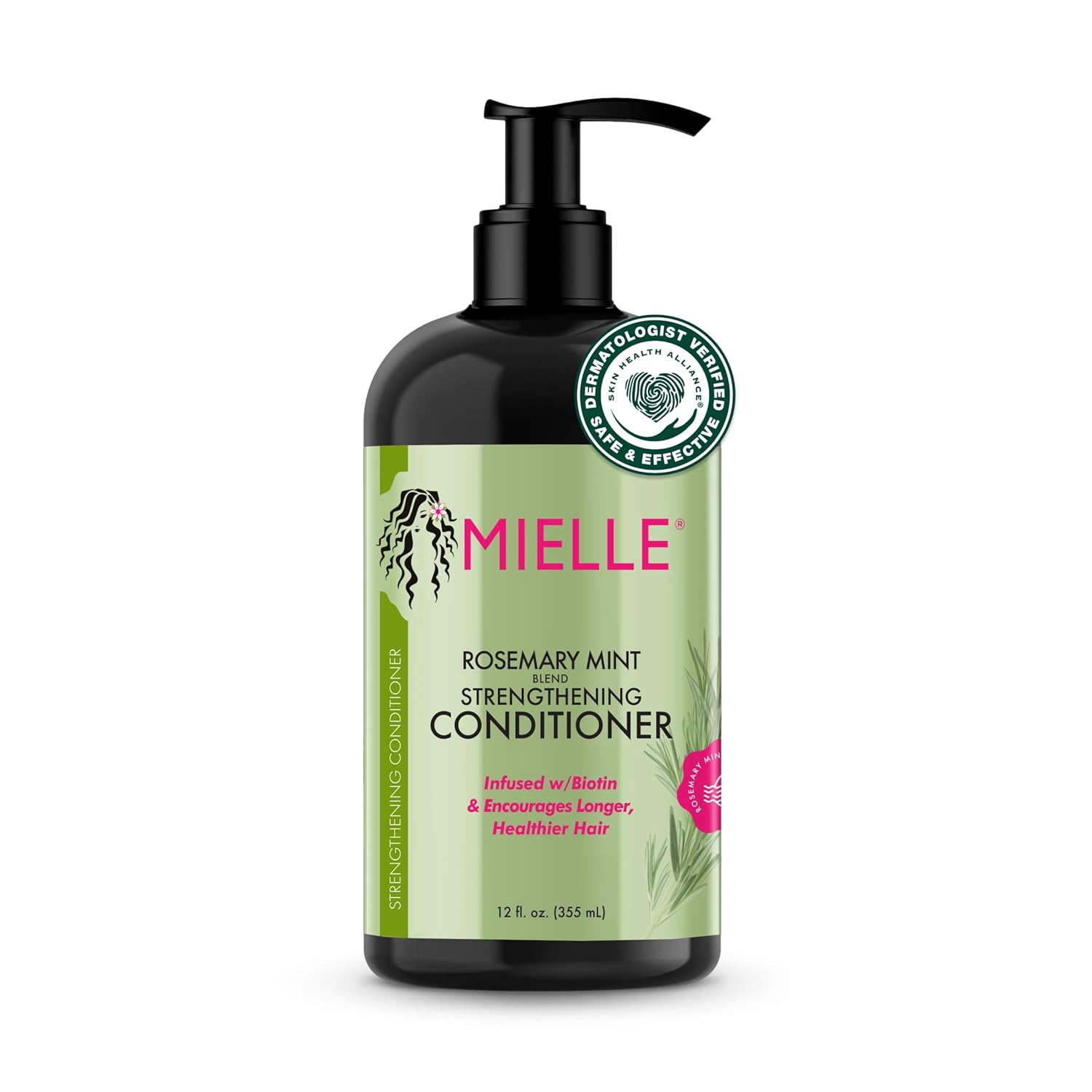 Mielle Organics Rosemary Mint Strengthening Conditioner with Biotin, 12 Ounce