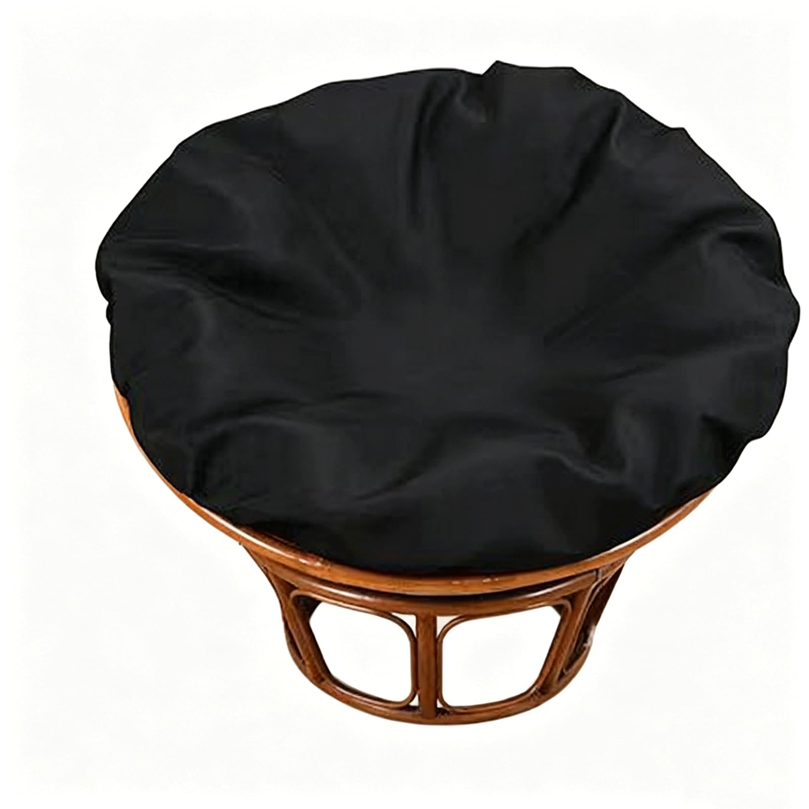 Water Resistant Papasan Chair Cushion Cover, Removable Zippered Soft Papasan Cushion Slipcover For Indoor Outdoor Home Living Room Furniture Decor(Size:Diameter 120cm (47.2 inches),Color:black)