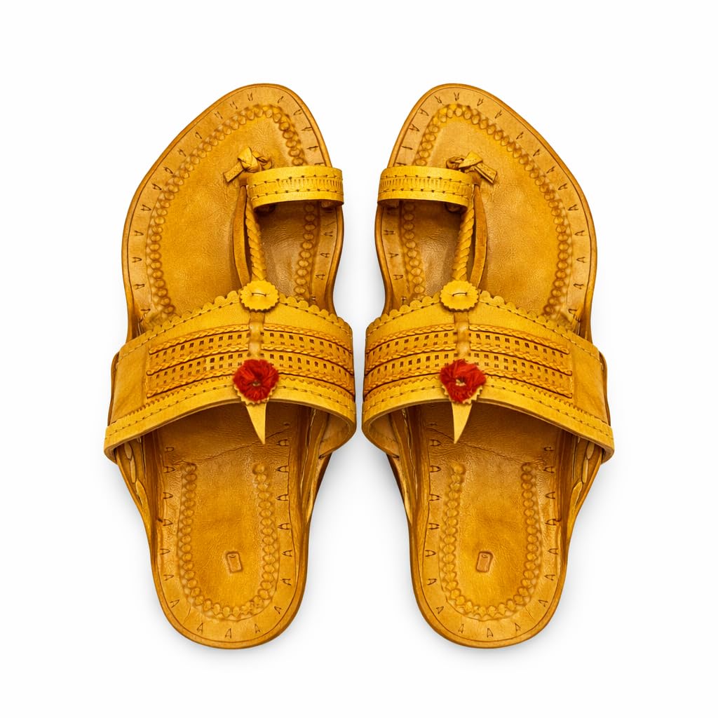 Kolhapuri Handcrafted Pure Leather Men's chappal-picture-44