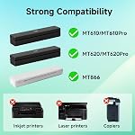 HPRT Thermal Printer Paper 8.5 x 11 Inch US Letter,Advanced Printing Paper Compatible with HPRT/iDPRT/PRT Portable Printer MT620/MT610/MT800,Continuous Folding,200 Sheets