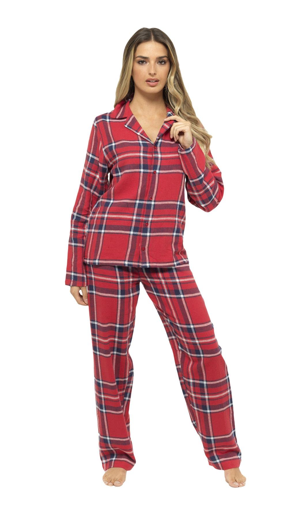 Daisy DreamerPyjamas Women's Flannelette Pyjama Set Soft Brushed Cotton Pyjamas PJs Nightwear Loungewear Winter Gift