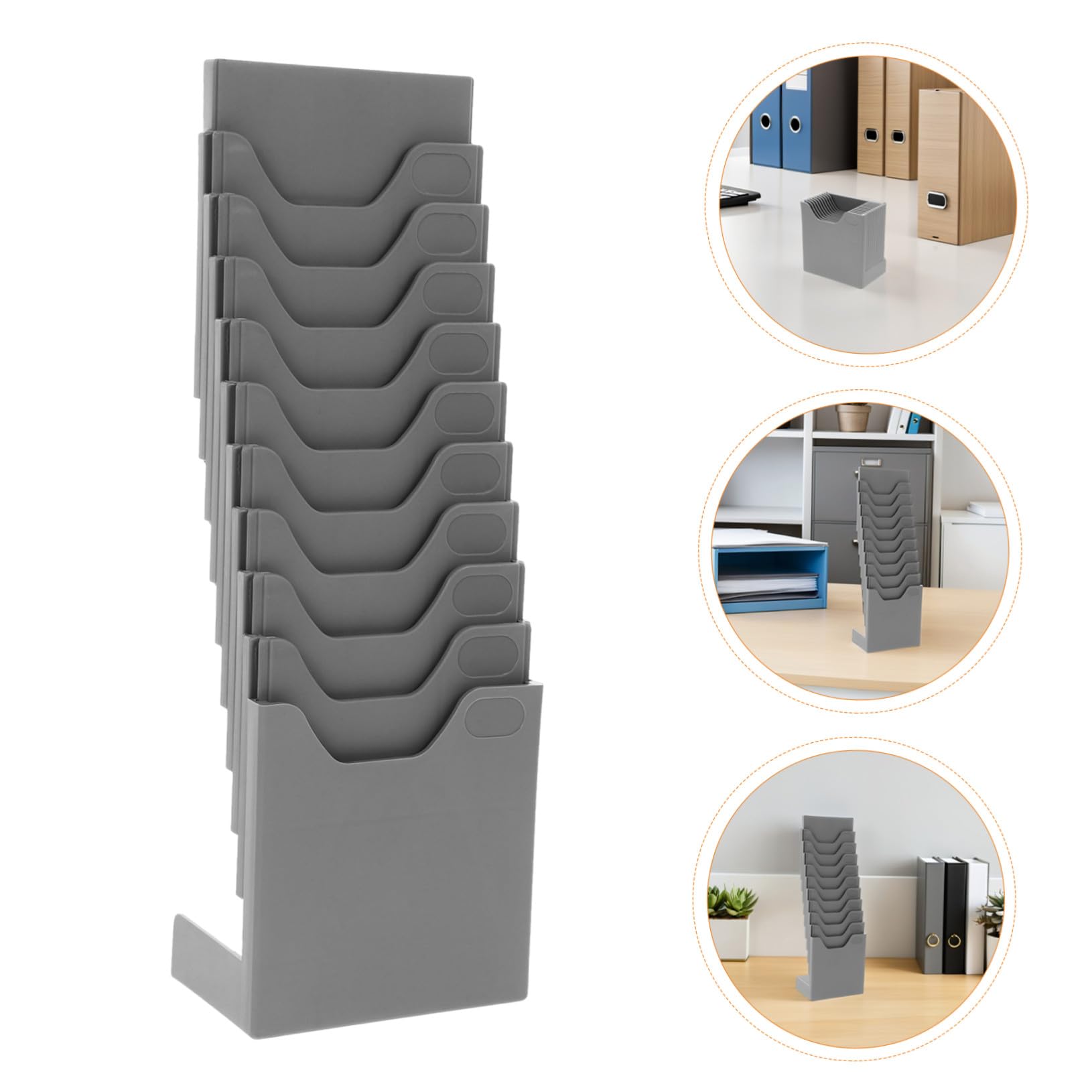 4 Stück Fächer Stehender Timecard Rack Aus Kunststoff Vertikaler Kartenhalter Für Mitarbeiter Anwesenheit Lagerverwaltung Wandhängend Zur Platzsparenden Lagerung Und Sortierung