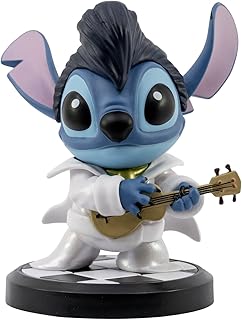 YuMe Elvis Stitch 3" Mini Figure Collectable in Hero Window Box | Officially Licensed Disney Merchandise | Toy Gift for Kids, Adults & Movie Fans | Collect All 6 Fun Series Collectable Figures