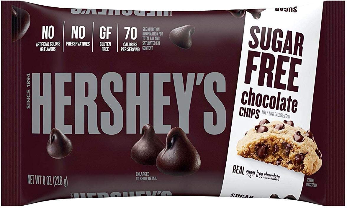 HERSHEY'S Sugar Free Semi-Sweet Baking Chips - 8 oz - 2 pk
