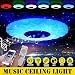 Produktbild LAMP-XUE 24W 36W 48W 72W LED-Deckenleuchten mit Bluetooth Lautsprecher intelligente Telefon APP, Dimmbare Musik RGB Farbtemperatur Einstellbar, Rund Erröten-Einfassung Licht Leuchte,80cm/72w