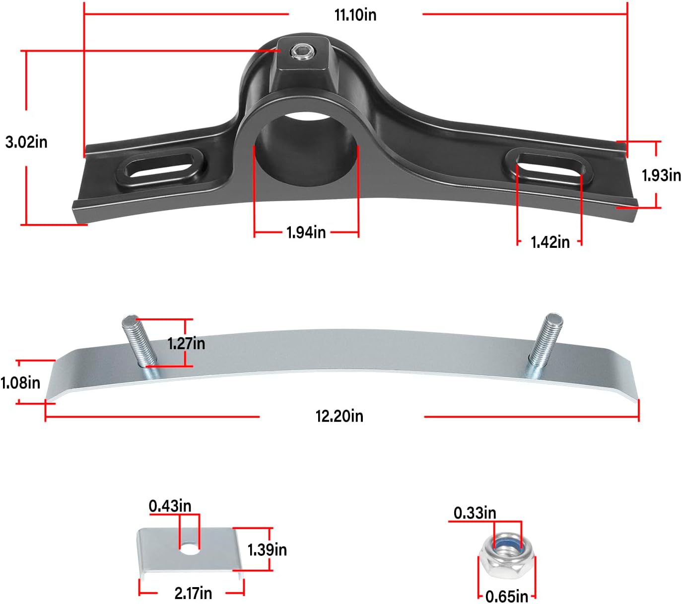 2 Pcs 8591005 Mounting Fender Bracket Assembly, Black Fender Hanger Bracket, Replace Part No. 8591005