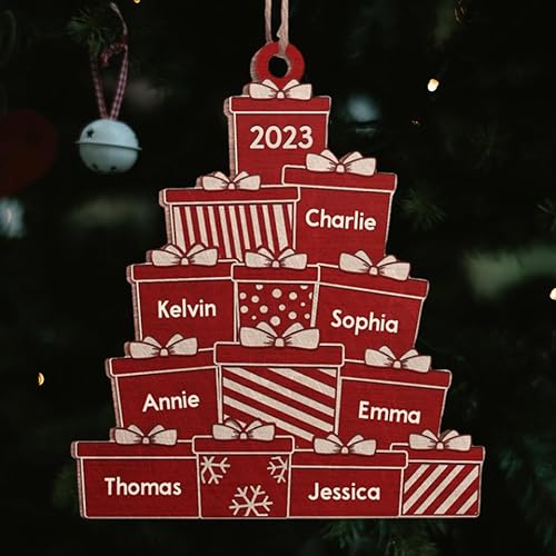 Miniatura 5 de Pawfect House Adornos de Navidad familiares personalizados 2023, decoraciones de Navidad, adornos de madera, Navidad, regalos de Acción de Gracias