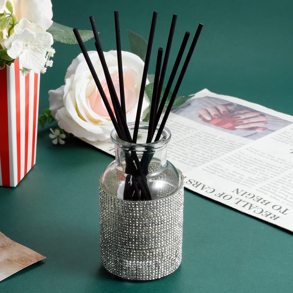200 Bâtonnets Diffuseur Parfum Noir 3mm - Recharges Roseaux Pour Huiles Essentielles Maison Bureau