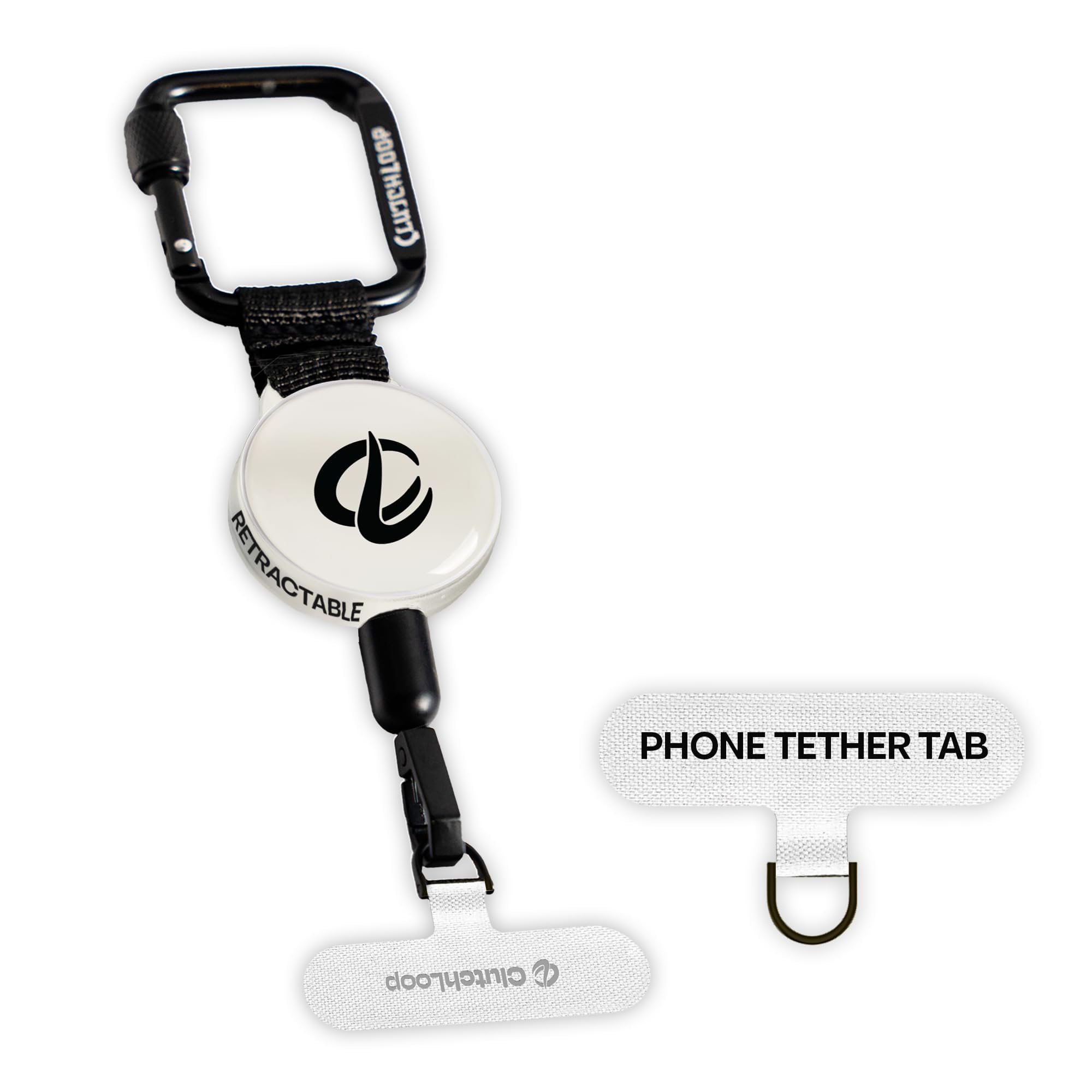 ClutchLoop Retractable Anti-Theft Phone Tether Lanyard Locking Carabiner