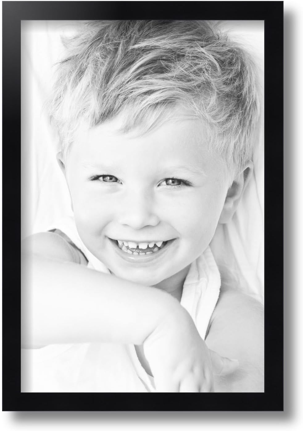 ArtToFrames 10x15 inch .75 Satin Black Stem - .5 Rabbet Wood Picture Frame, 2WOM10010-10x15