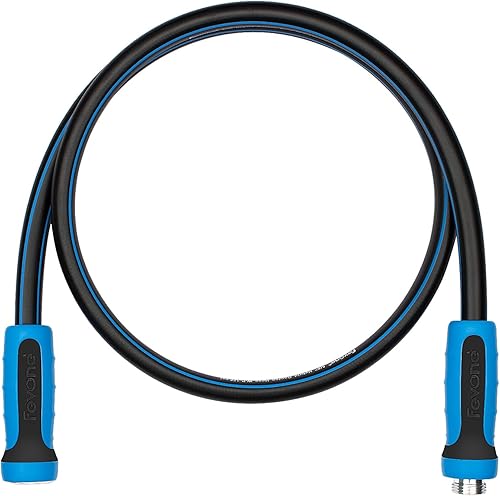 Fevone Manguera de jardín de 3 pies x 58 pulgadas, manguera de agua resistente con mango de agarre giratorio, fácil de conectar, se adapta a